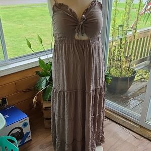 Justify Taupe Strapless Dress